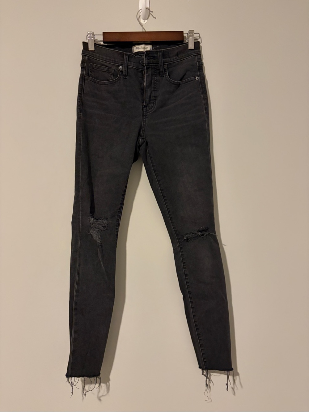 Madewell high rise black skinny jeans